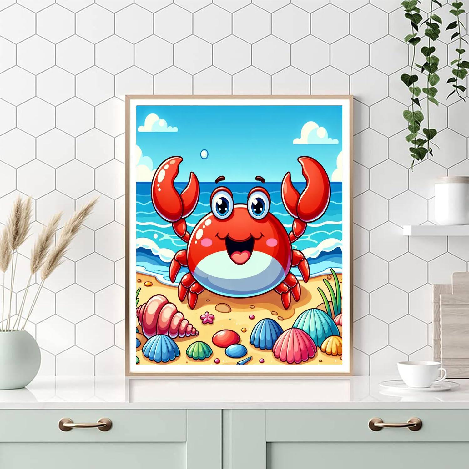 Cheery Crab Painting Number Kit