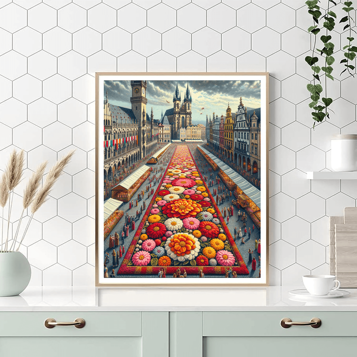 Flower Carpet Festival Painting By Numbers Kit