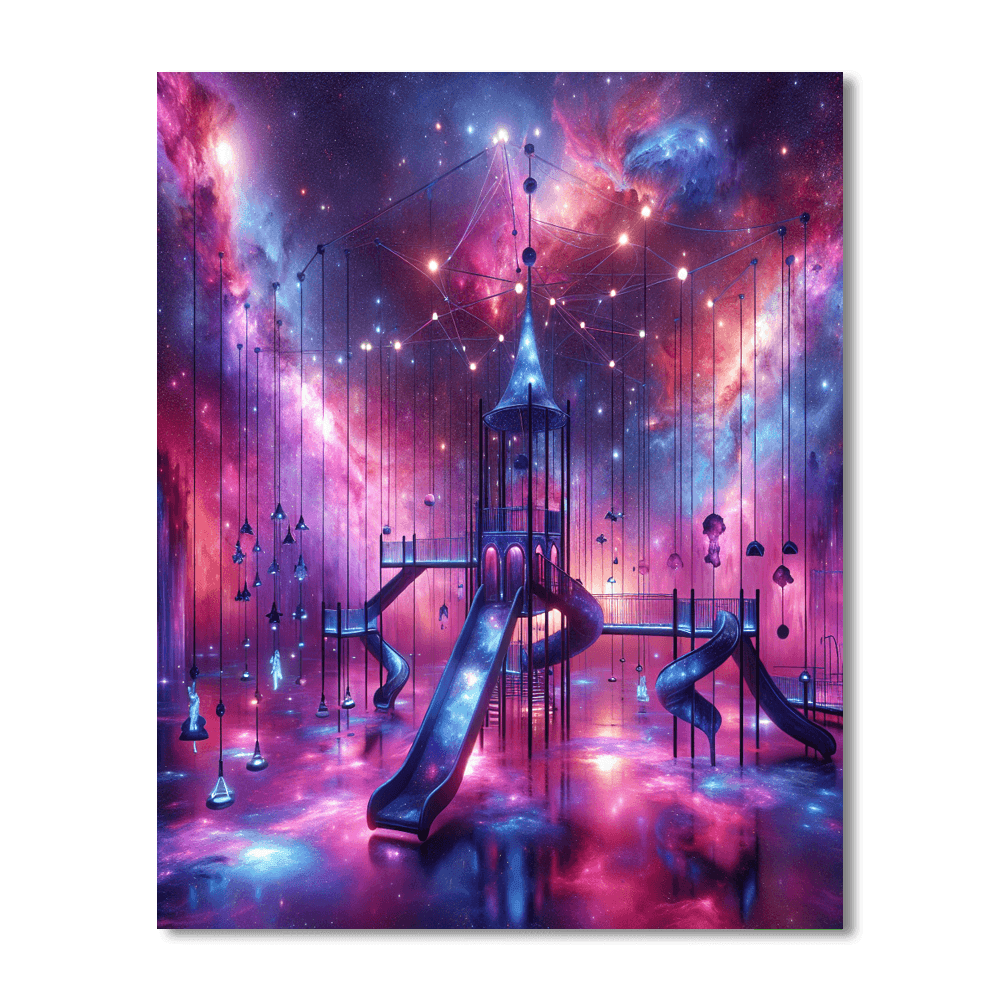 Galactic Child’s Playground Number Painting