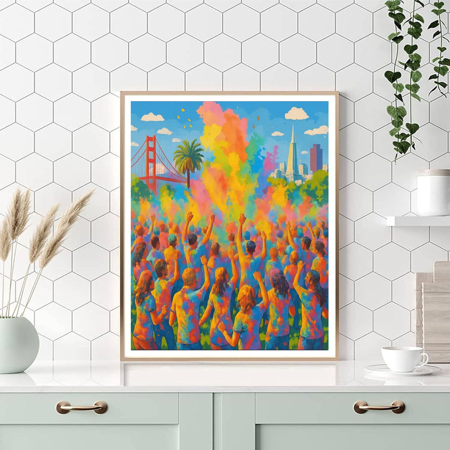 Holi Festival - San Francisco Paint By Numbers Kits