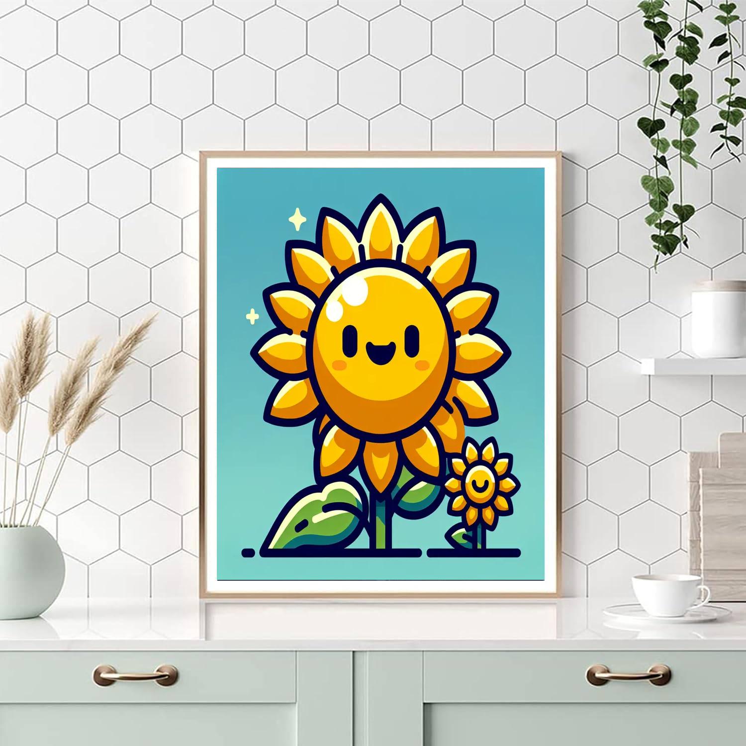 Laughing Sunflower Paint By Numbers