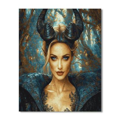Angelina Jolie: The Guardian Of Humanity As Maleficent Numbered Painting Kits