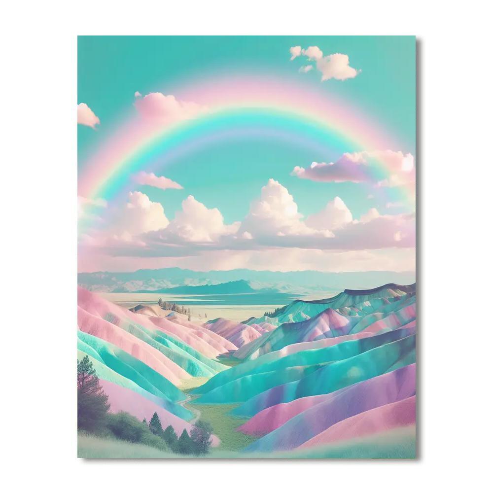 Dreamy Pastel Rainbow Paint By Numbers Kits