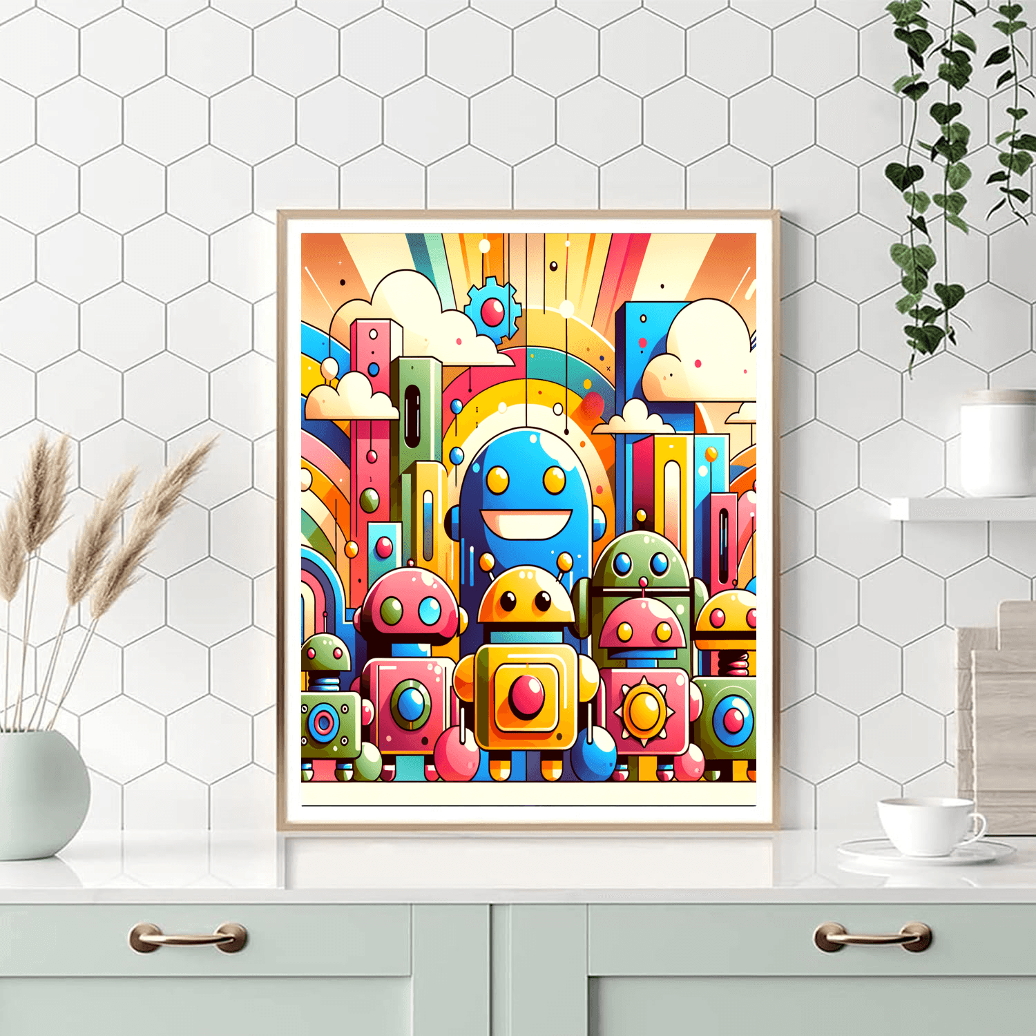 Super Cool Robots DIY Paint By Numbers