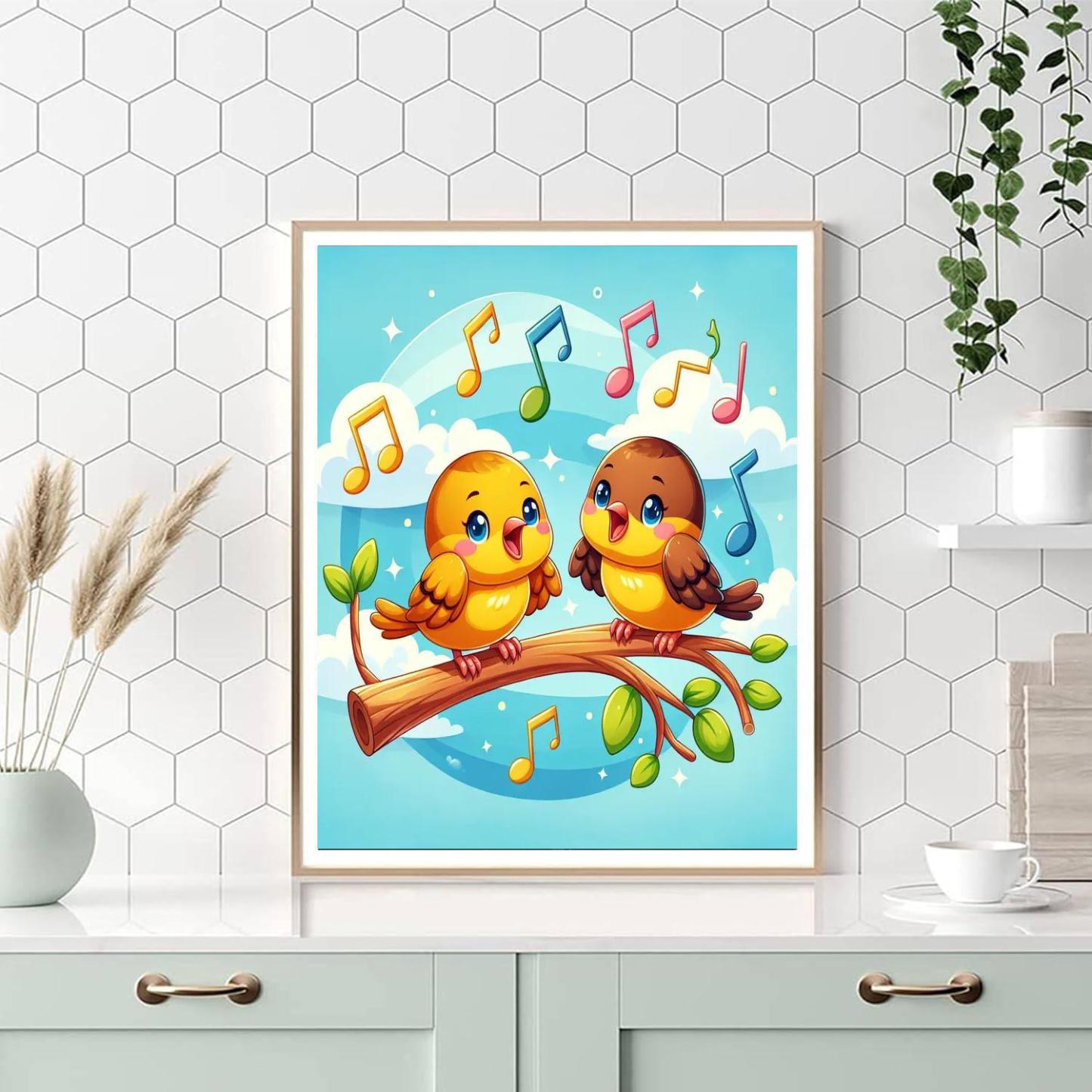 Singing Sparrows Painting By Numbers Kit