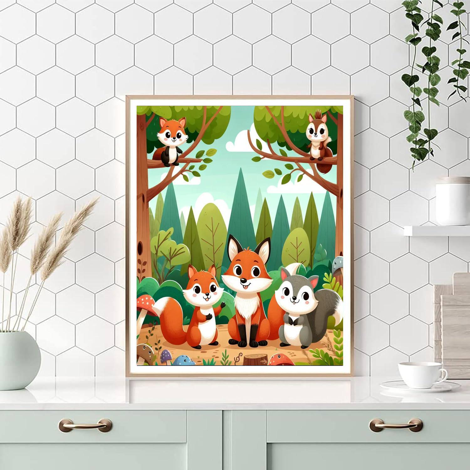 Caring Forest Critters Paint By Numbers Kits