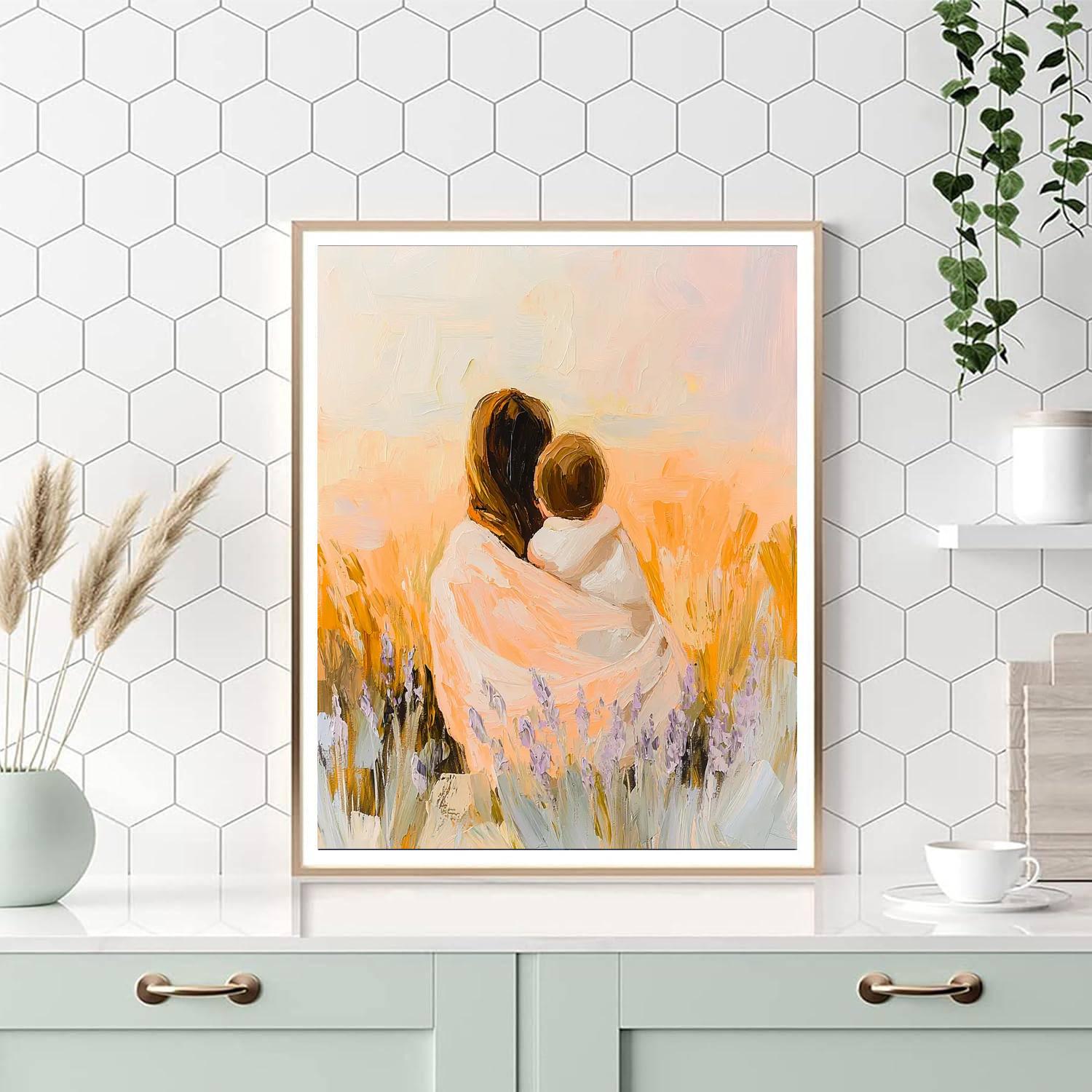 A Mother’s Warmth Number Painting