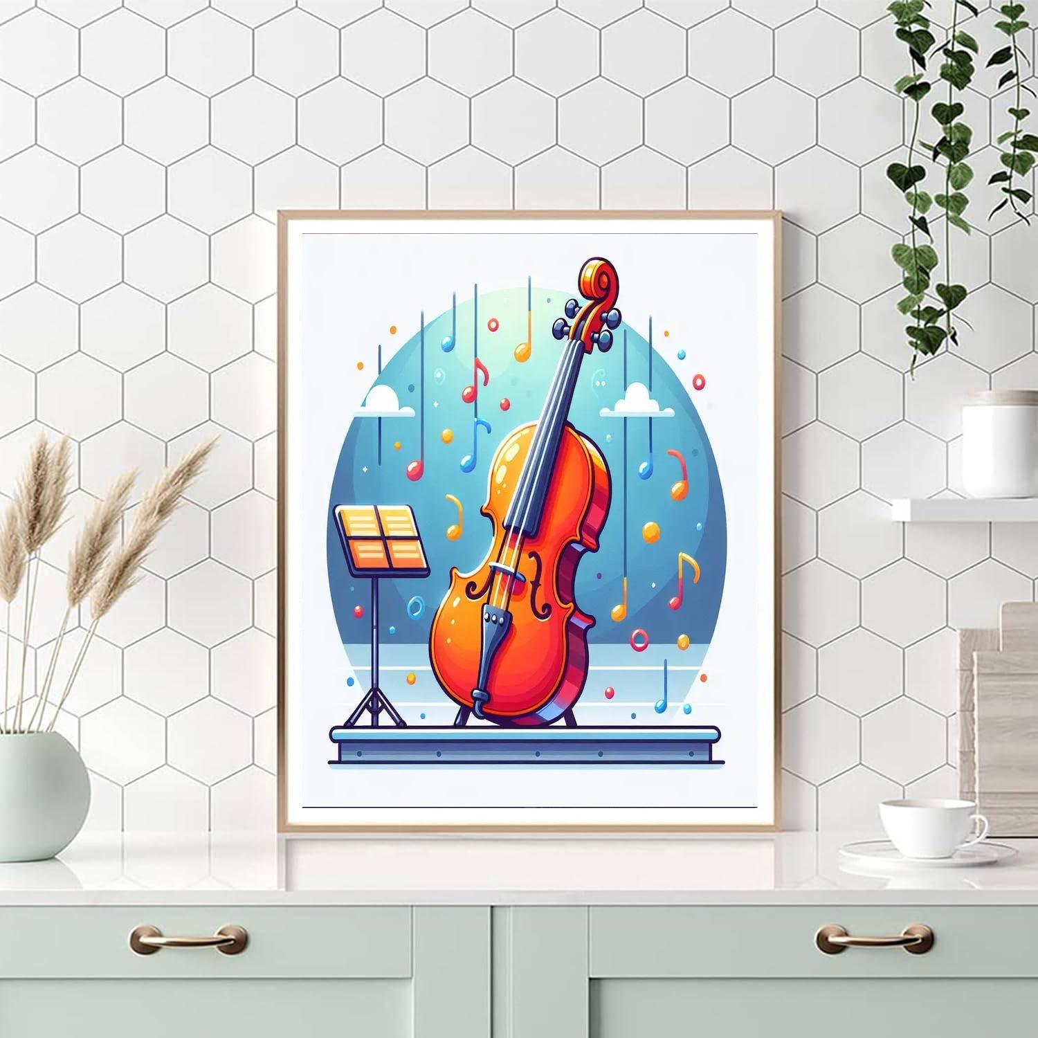 Vibrant Violin Paint By Color