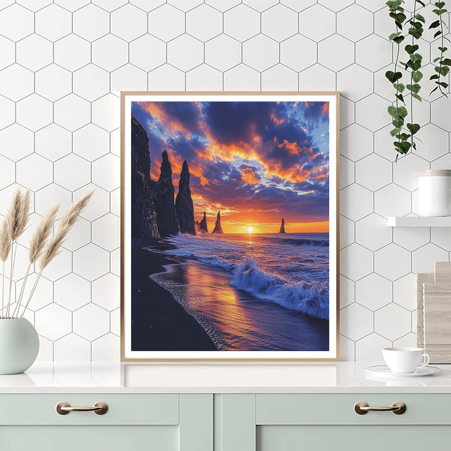 Vik Beach - Iceland Painting Number Kit