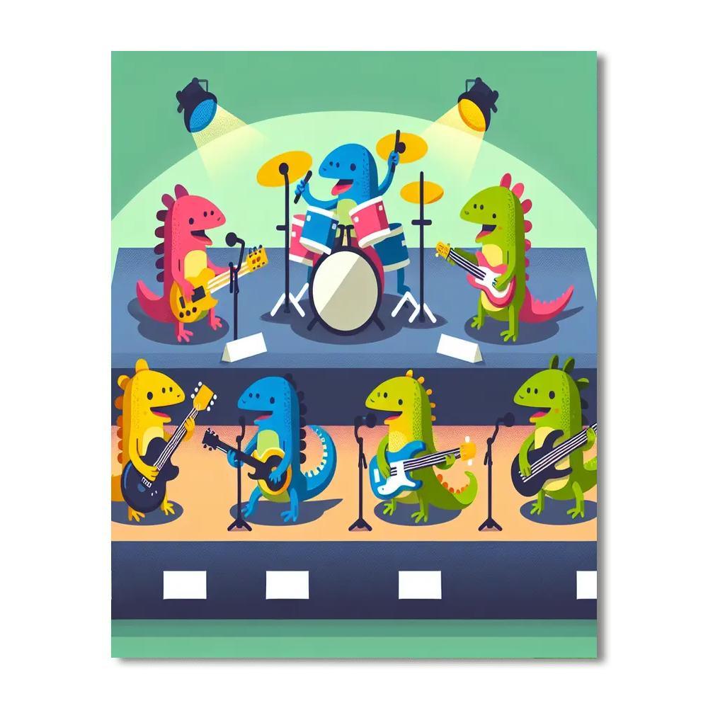 Lively Lizard's Rock Band Paint By Numbers Kits