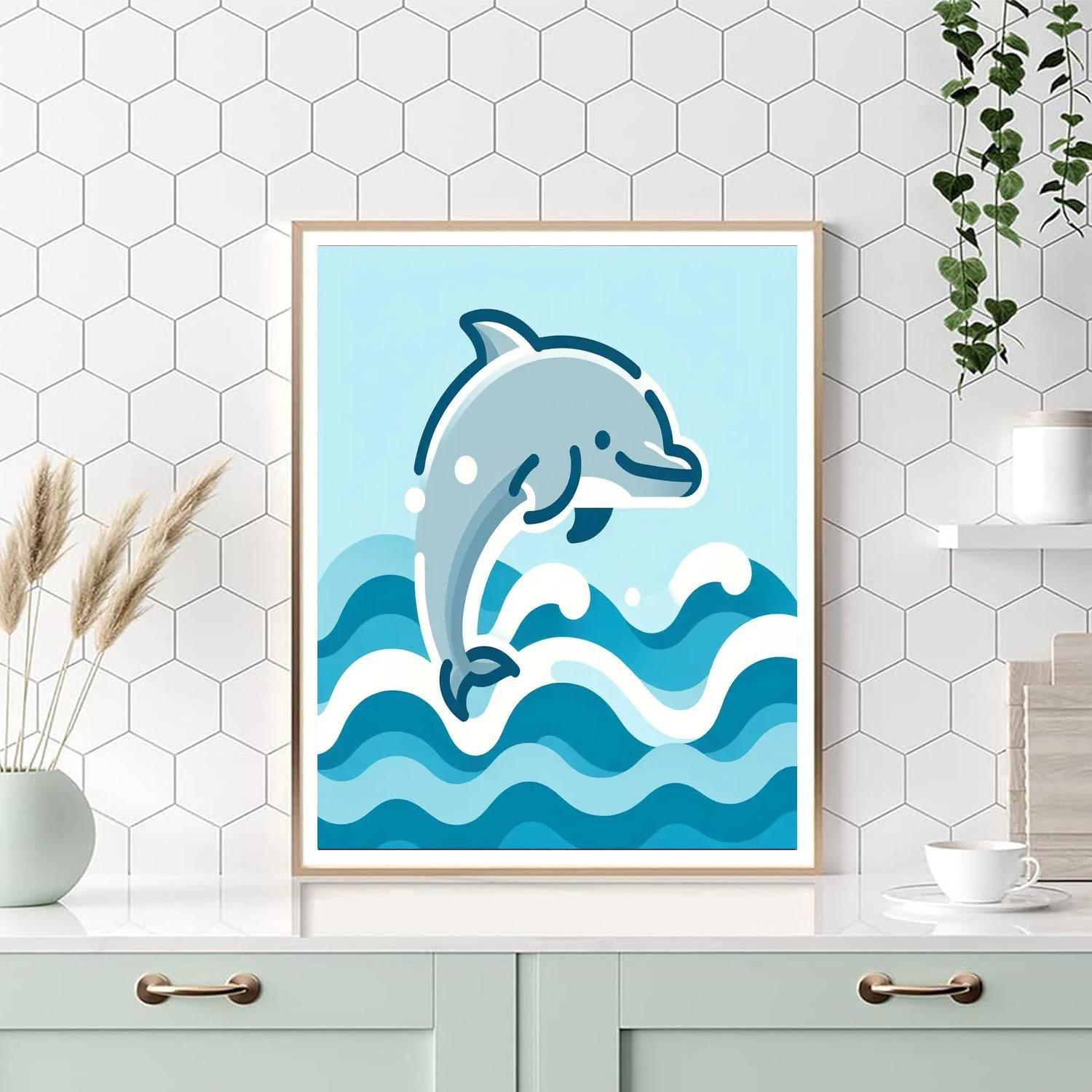 Dashing Dolphin Dive Number Painting