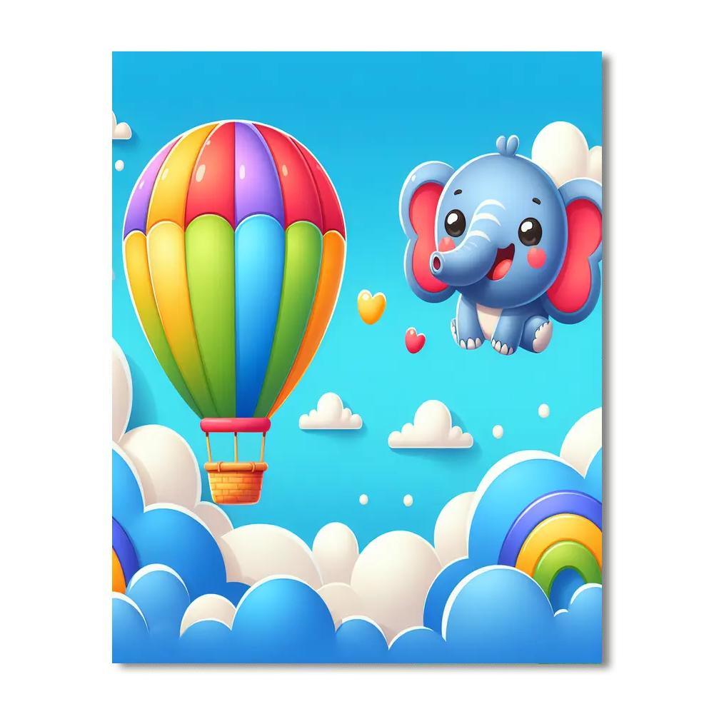 Bright Balloon Escapades Painting Number Kit