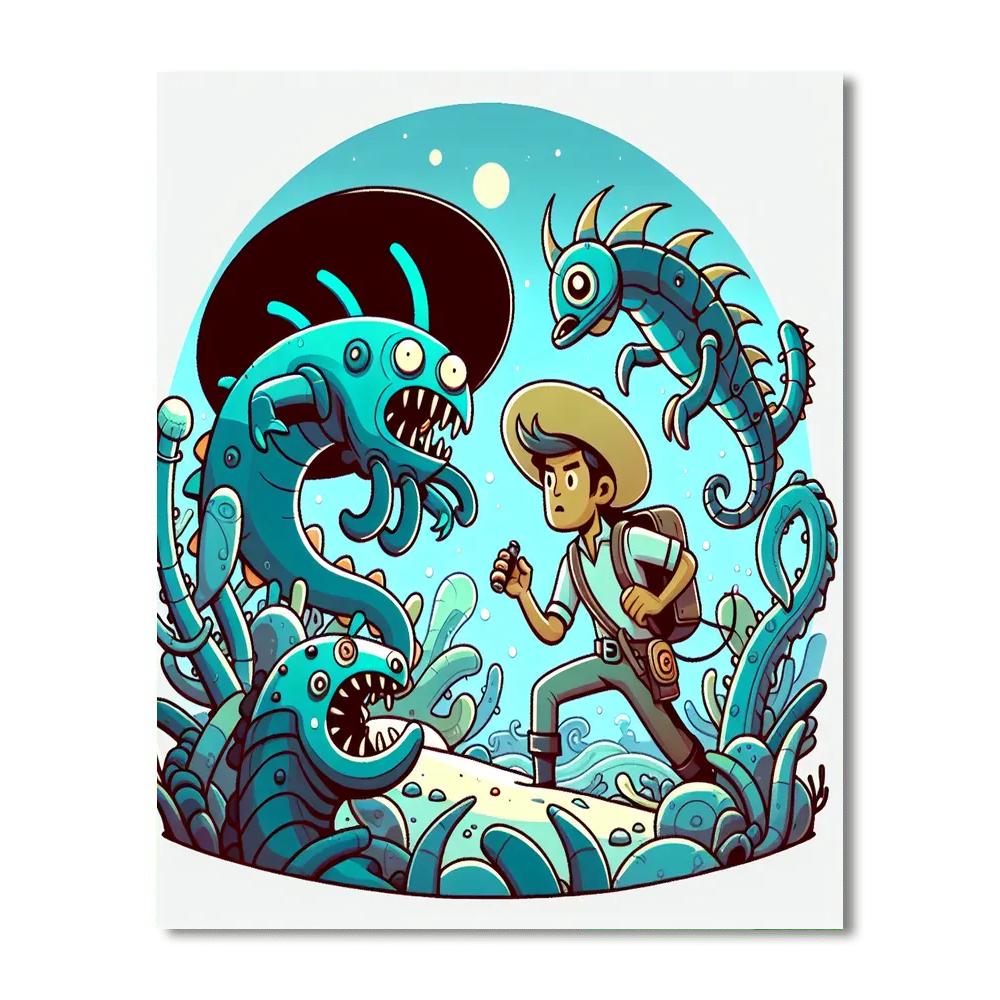 Mystic Underwater Journey Painting Number Kit