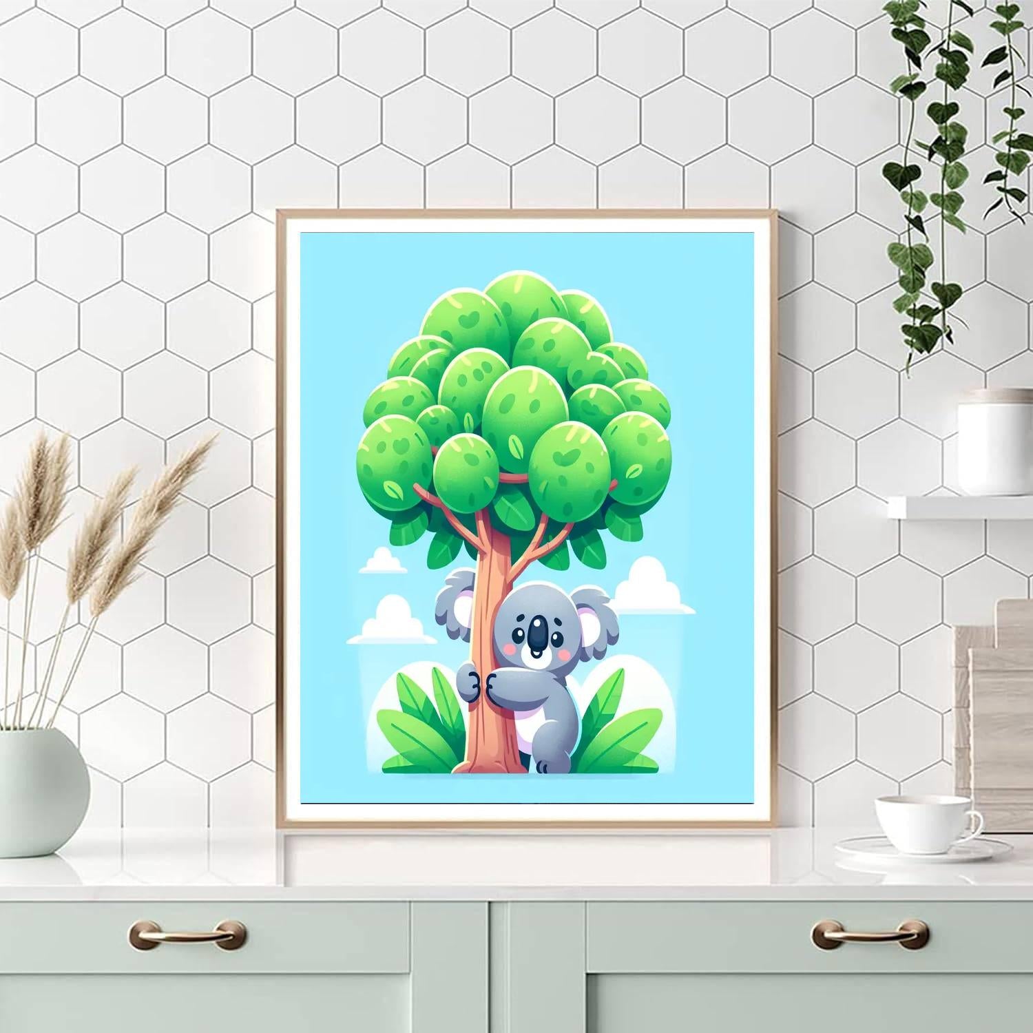Cuddly Koala In The Tree DIY Paint By Numbers