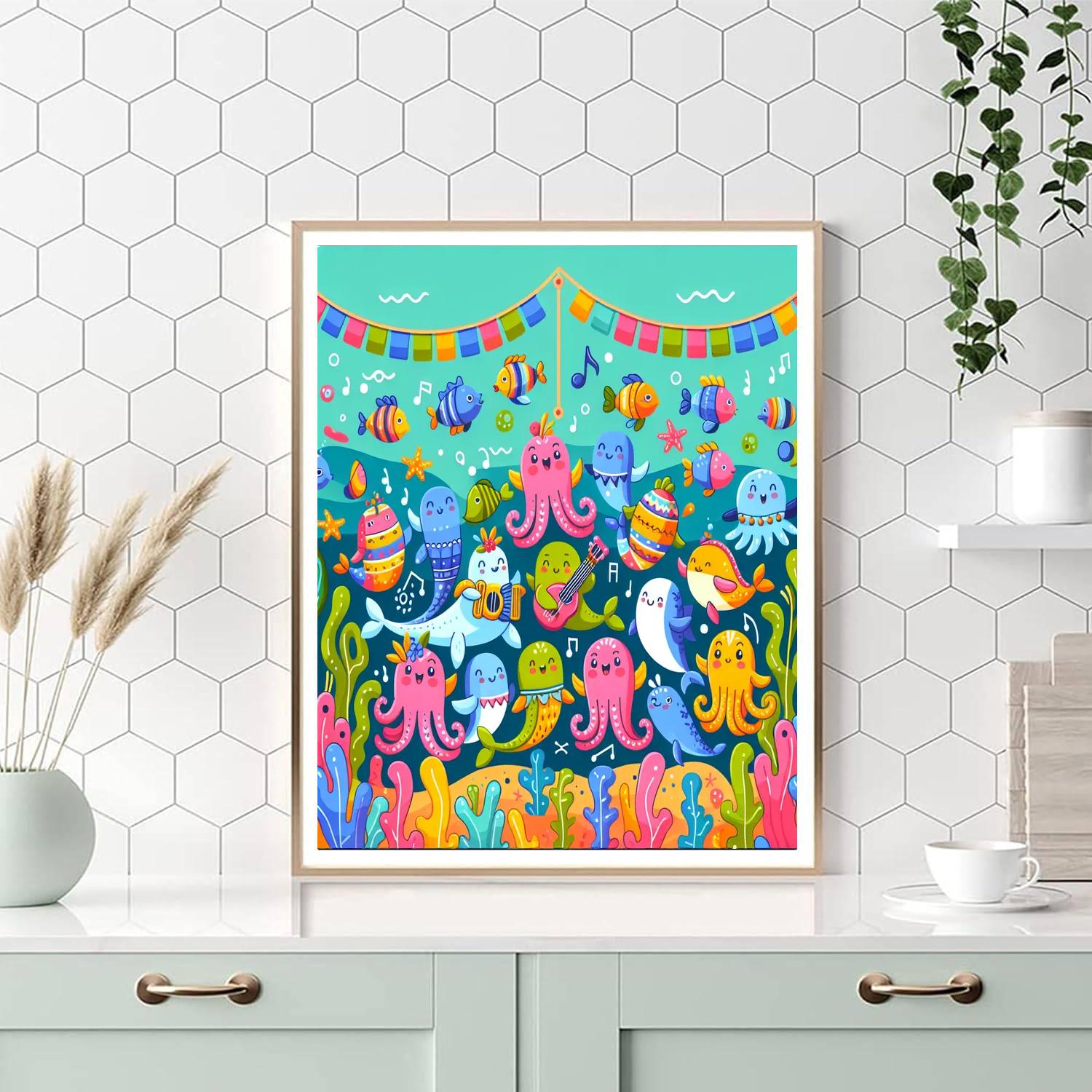 Ocean Friends Festival Paint By Color