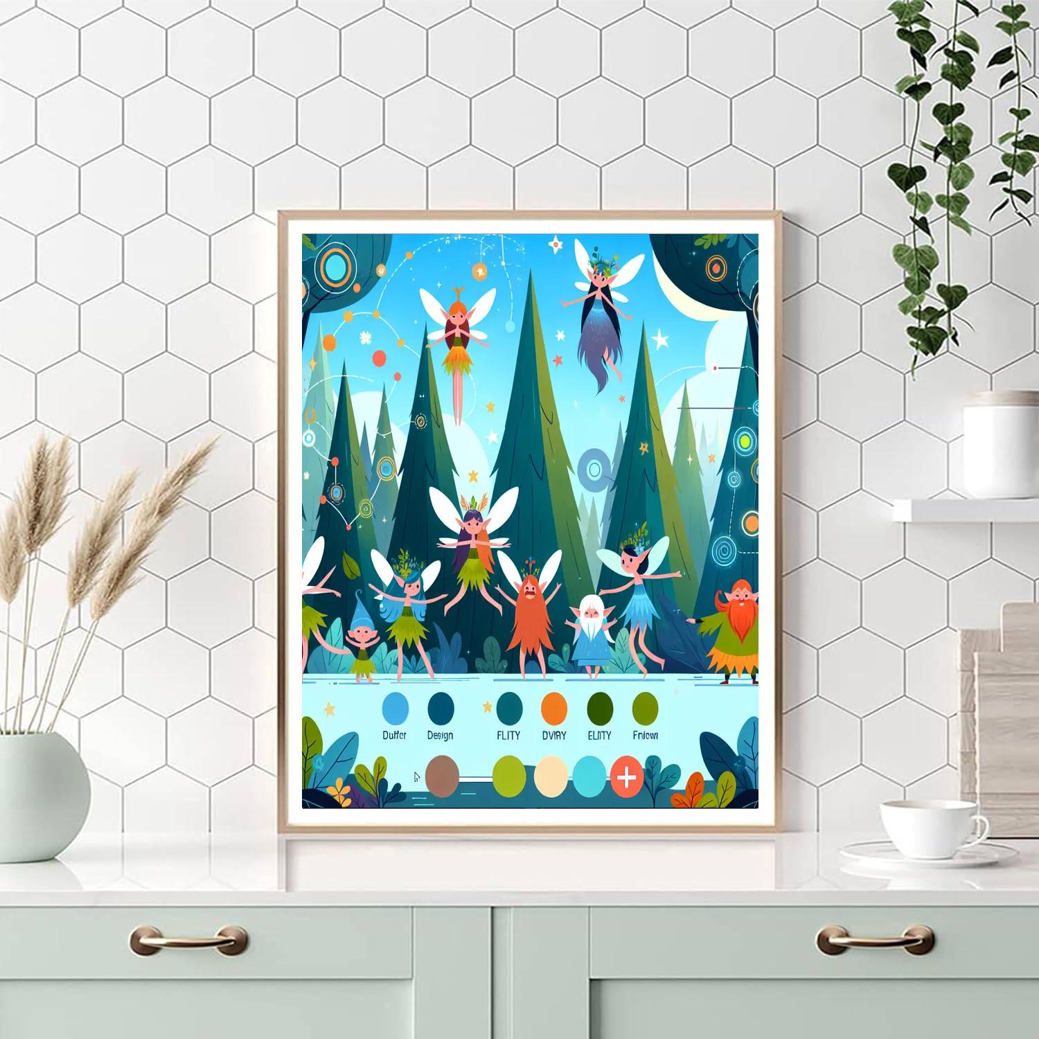 Fairy Tale Forest Fiesta Paint By Numbers Art