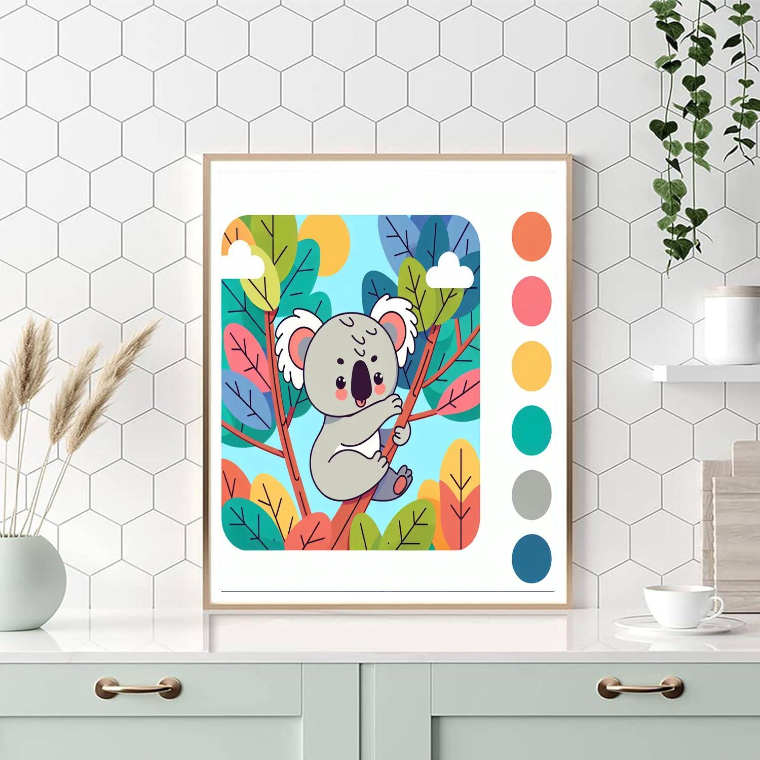 Colorful Koala Adventure Paint By Numbers Art