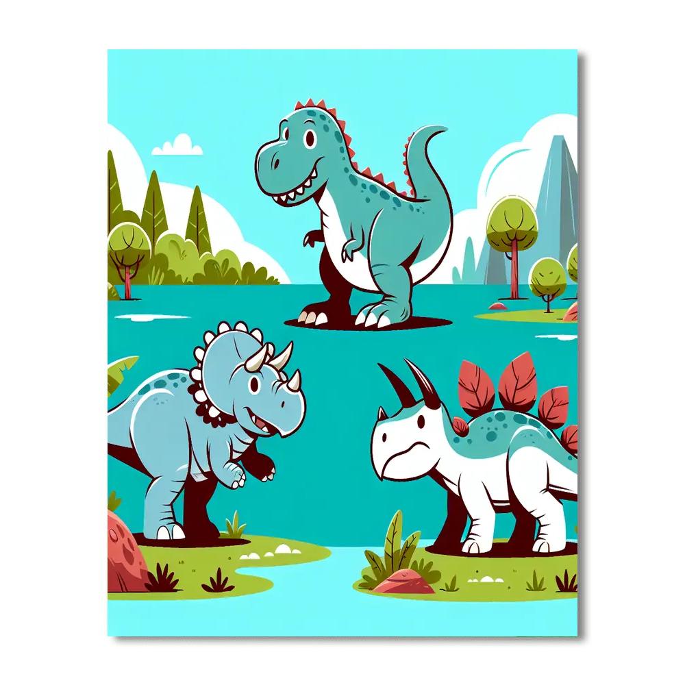 Dinosaurs Discover Number Painting