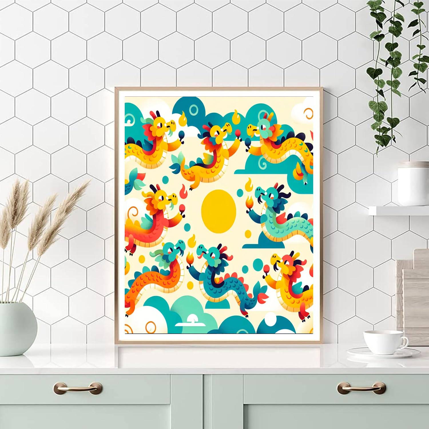 Dragon Dance Delight Paint By Numbers