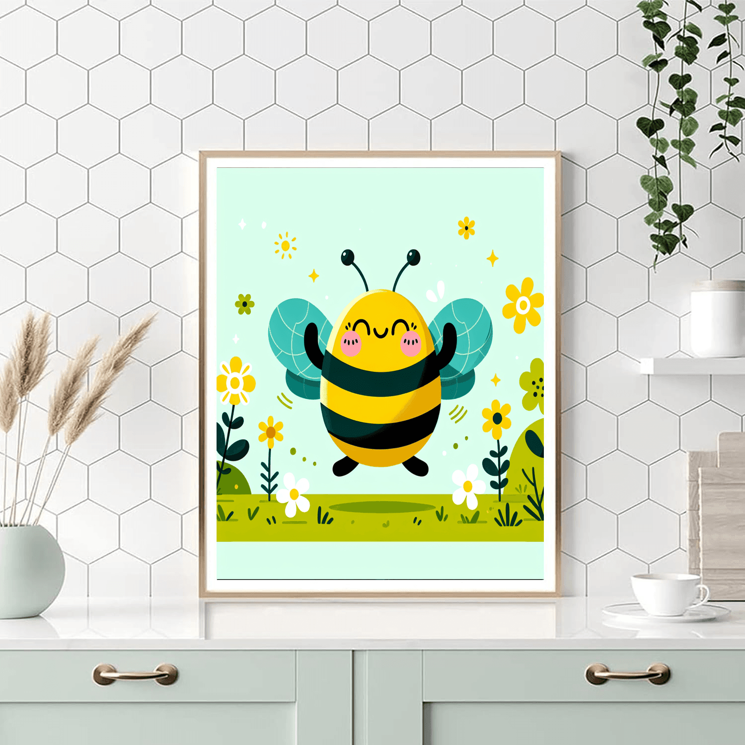 Sunny Bumblebee Number Painting