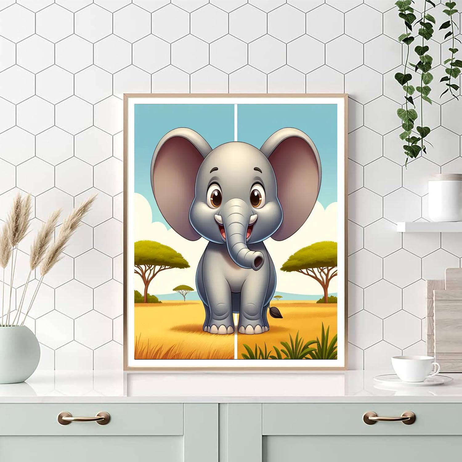 Elated Elephant Painting By Numbers Kit