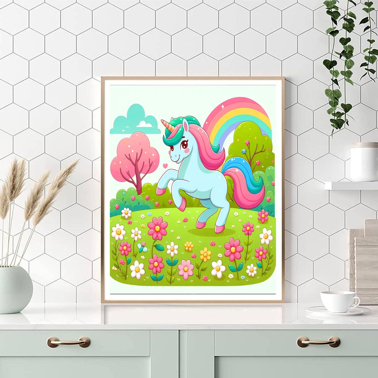 Fantasy Unicorn World Paint By Numbers Art