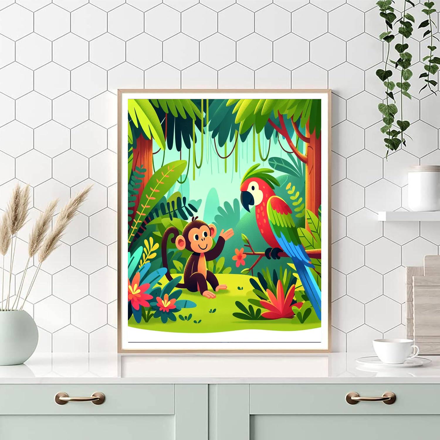 Wild Jungle Trek Number Painting