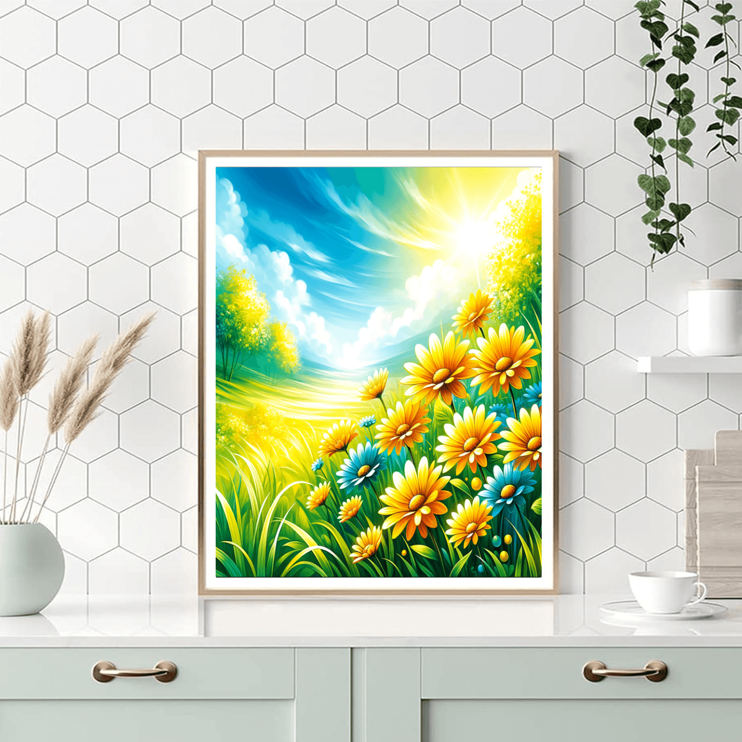 Happy Daisies In Bloom Numbered Painting Kits