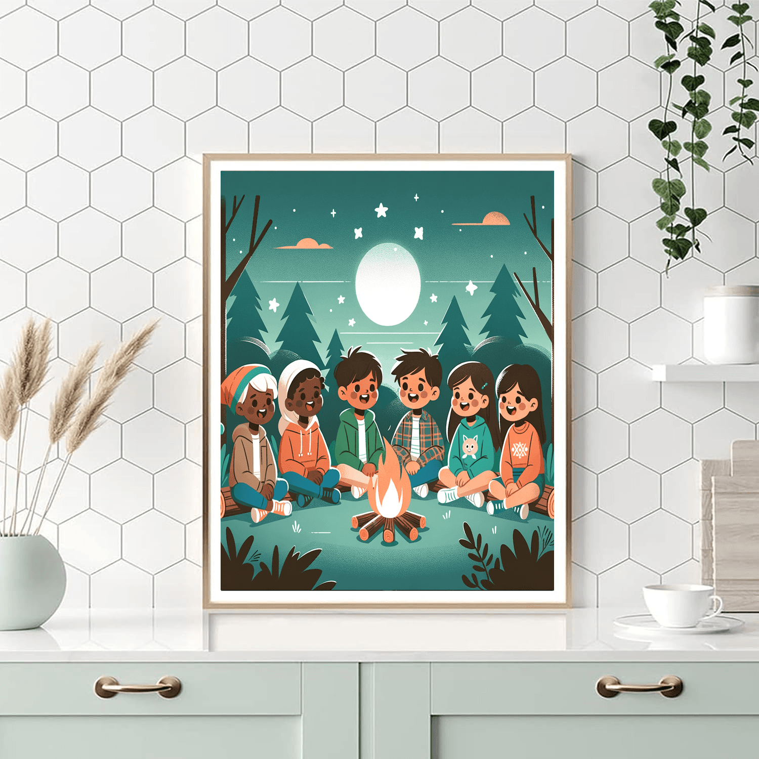 Forest Campfire Stories Painting By Numbers Kit