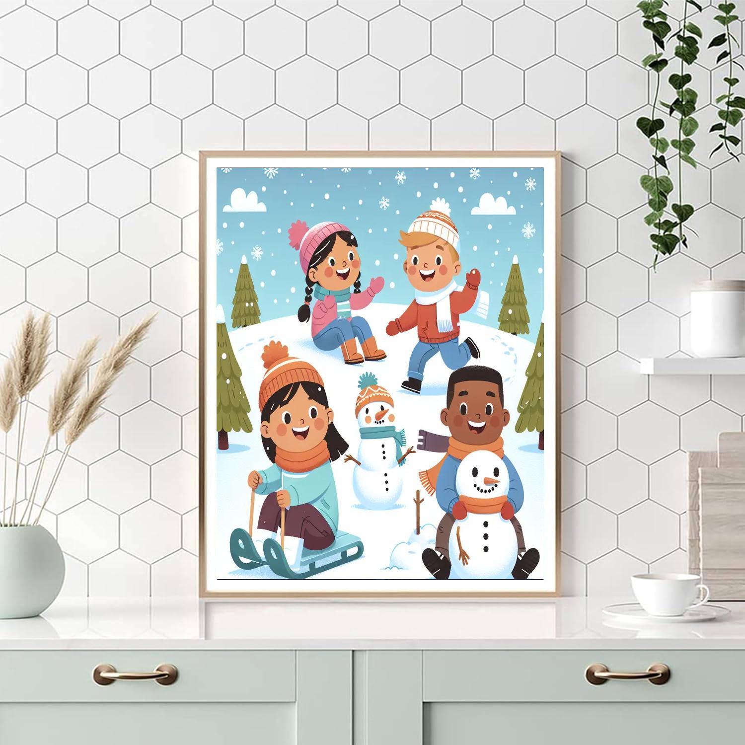 Winter Wonderland Excursion Painting Number Kit