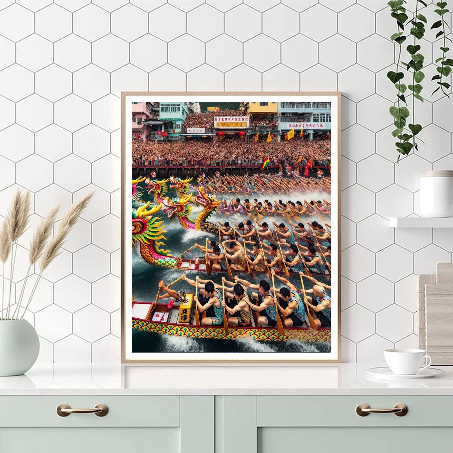 Dragon Boat Festival - Hong Kong Paint By Color