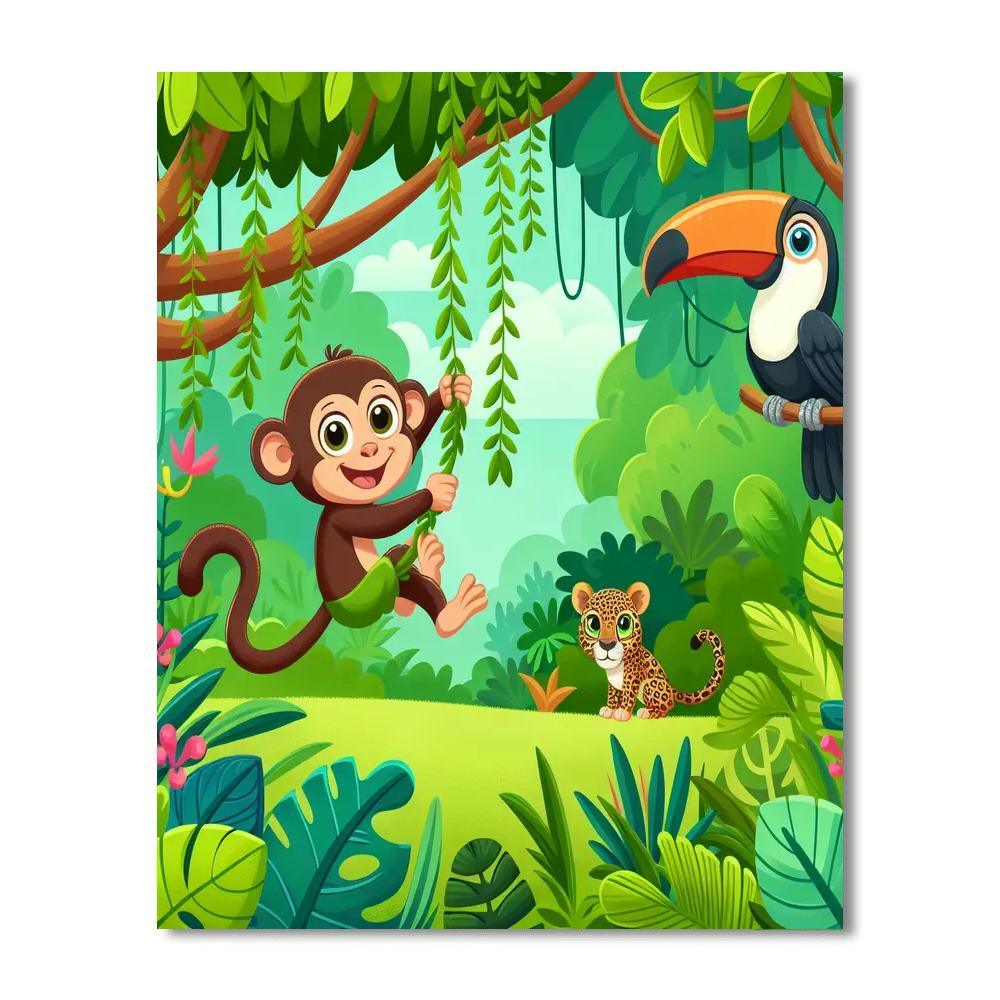 Jungle Adventure Quest DIY Paint By Numbers