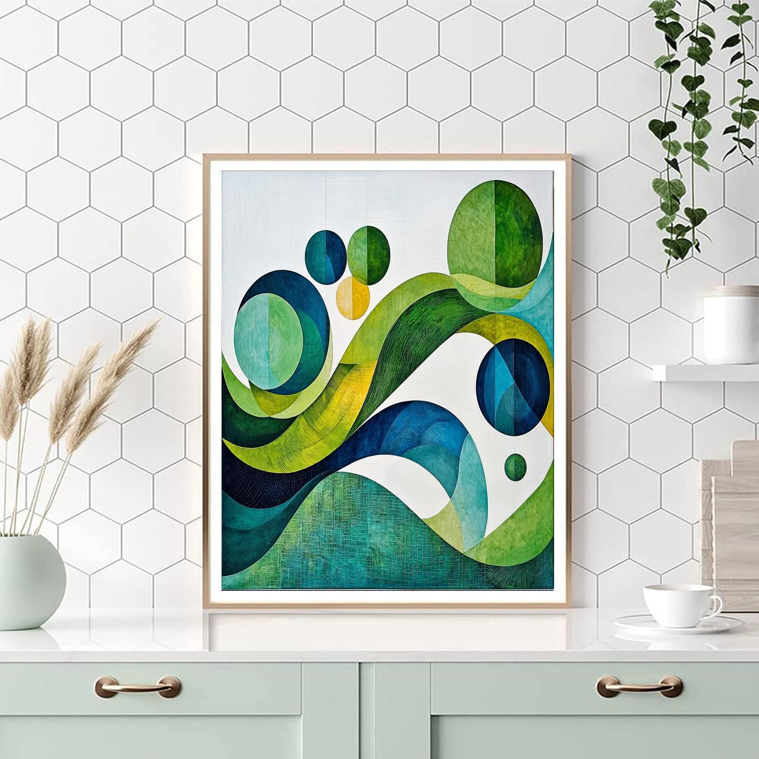 Kazimir Malevich Inspired Abstraction Of Nature  Number Painting