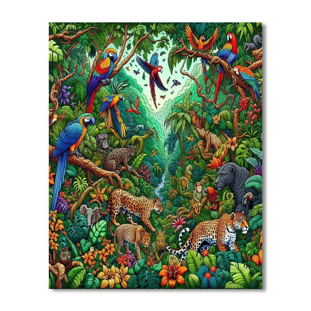 Exotic Wildlife Refuge Paint By Color
