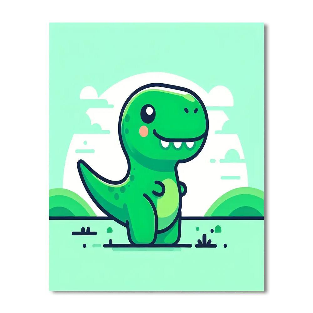 Charming T-rex Numbered Painting Kits