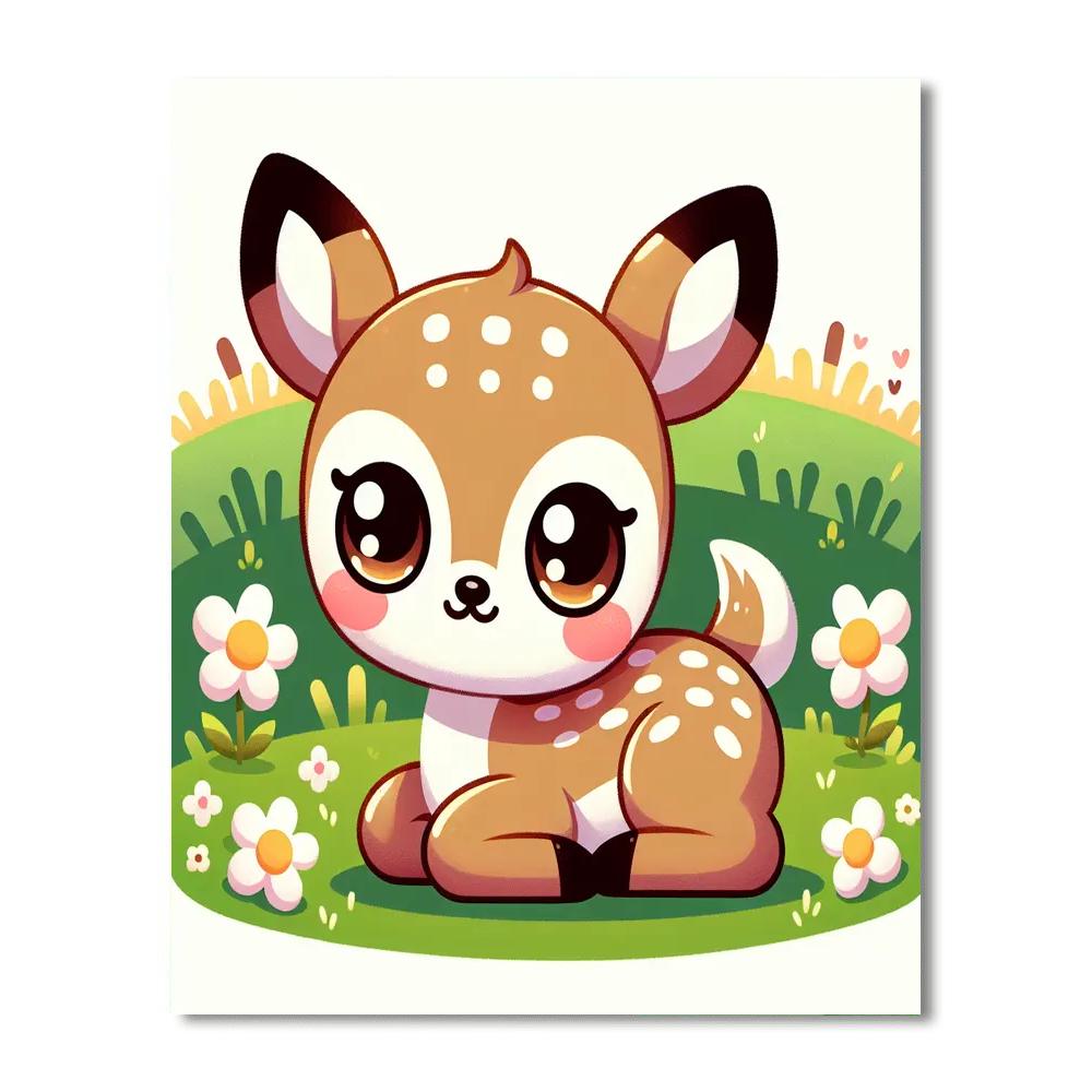 Fanciful Fawn Paint By Numbers Art