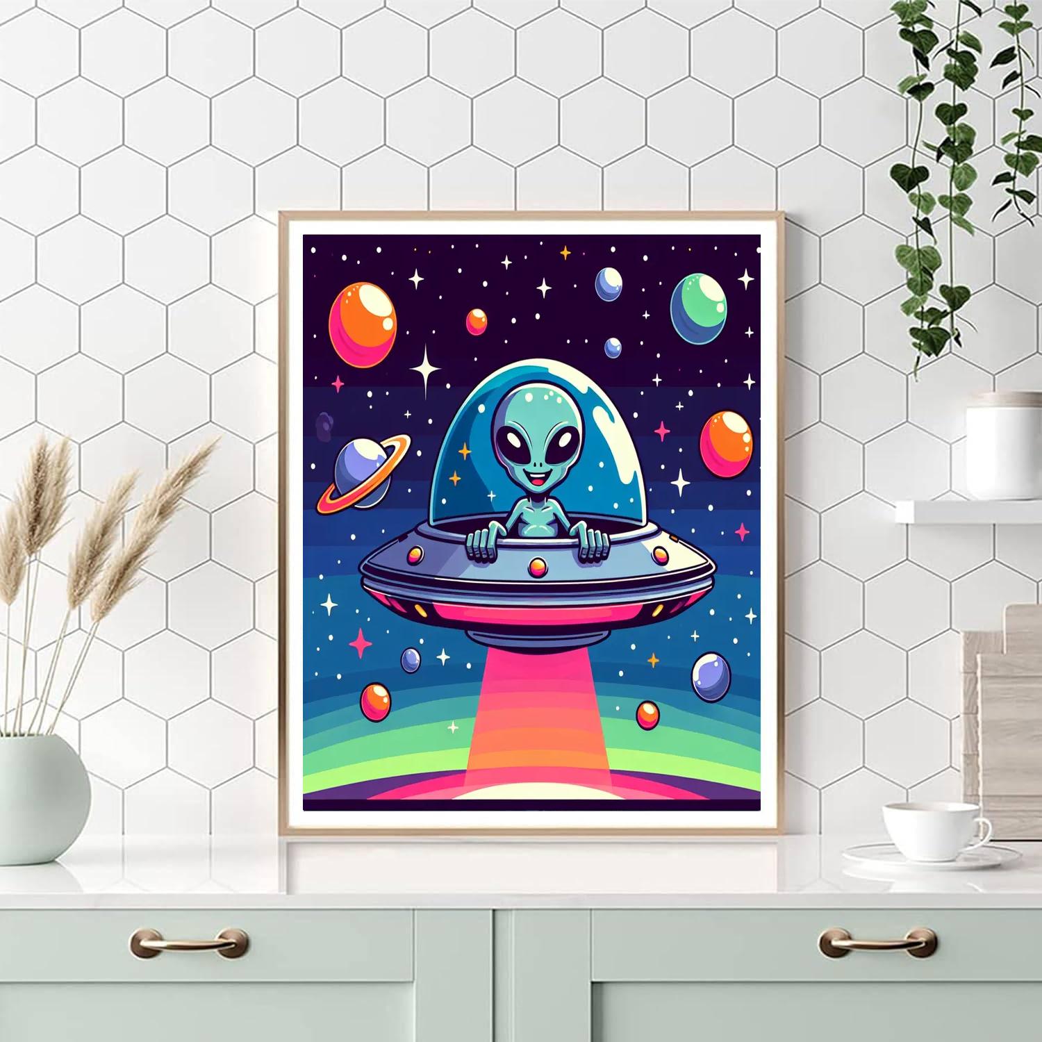 Alien Space Explorers Painting By Numbers Kit