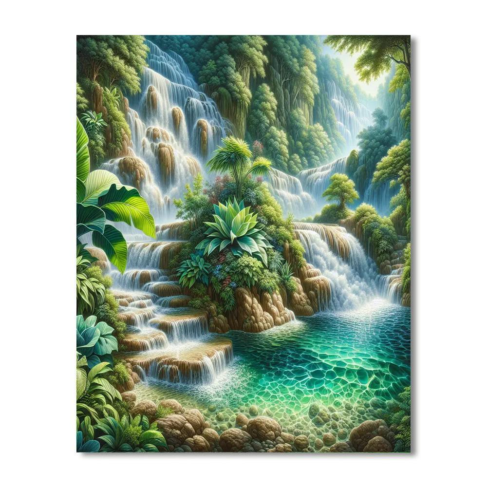 Whimsical Waterfall Wonder Paint By Number
