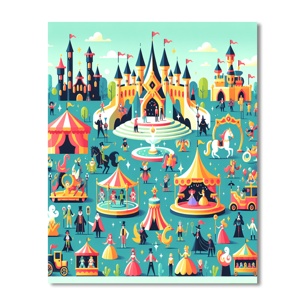Joyful Kingdom Carnival Number Painting