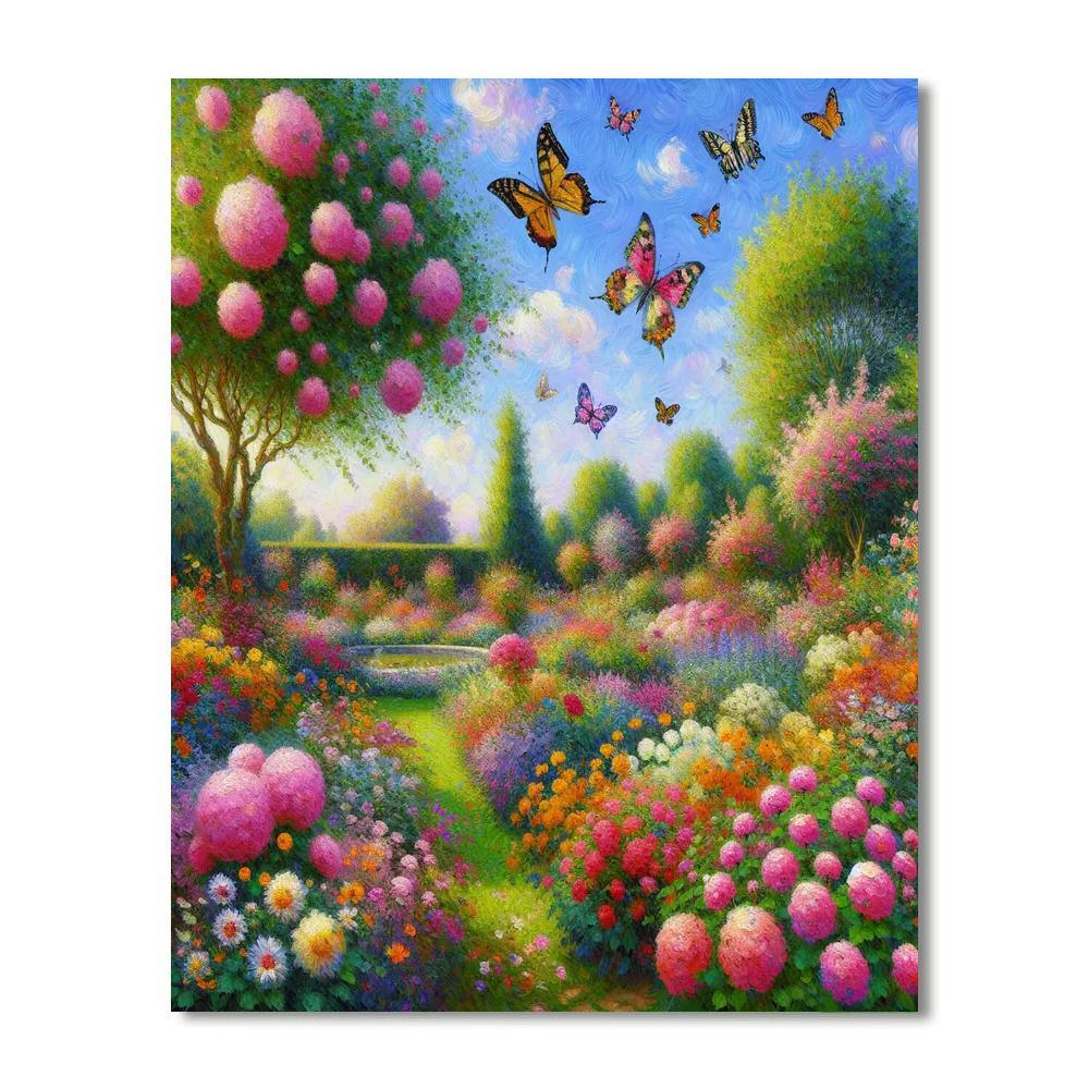 Charming Spring Garden Painting Number Kit