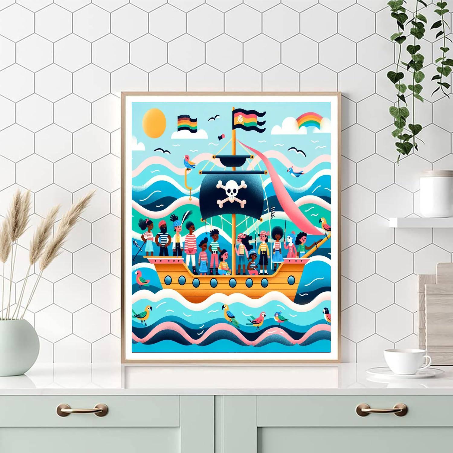 Epic Pirate Voyage Paint By Numbers Kits