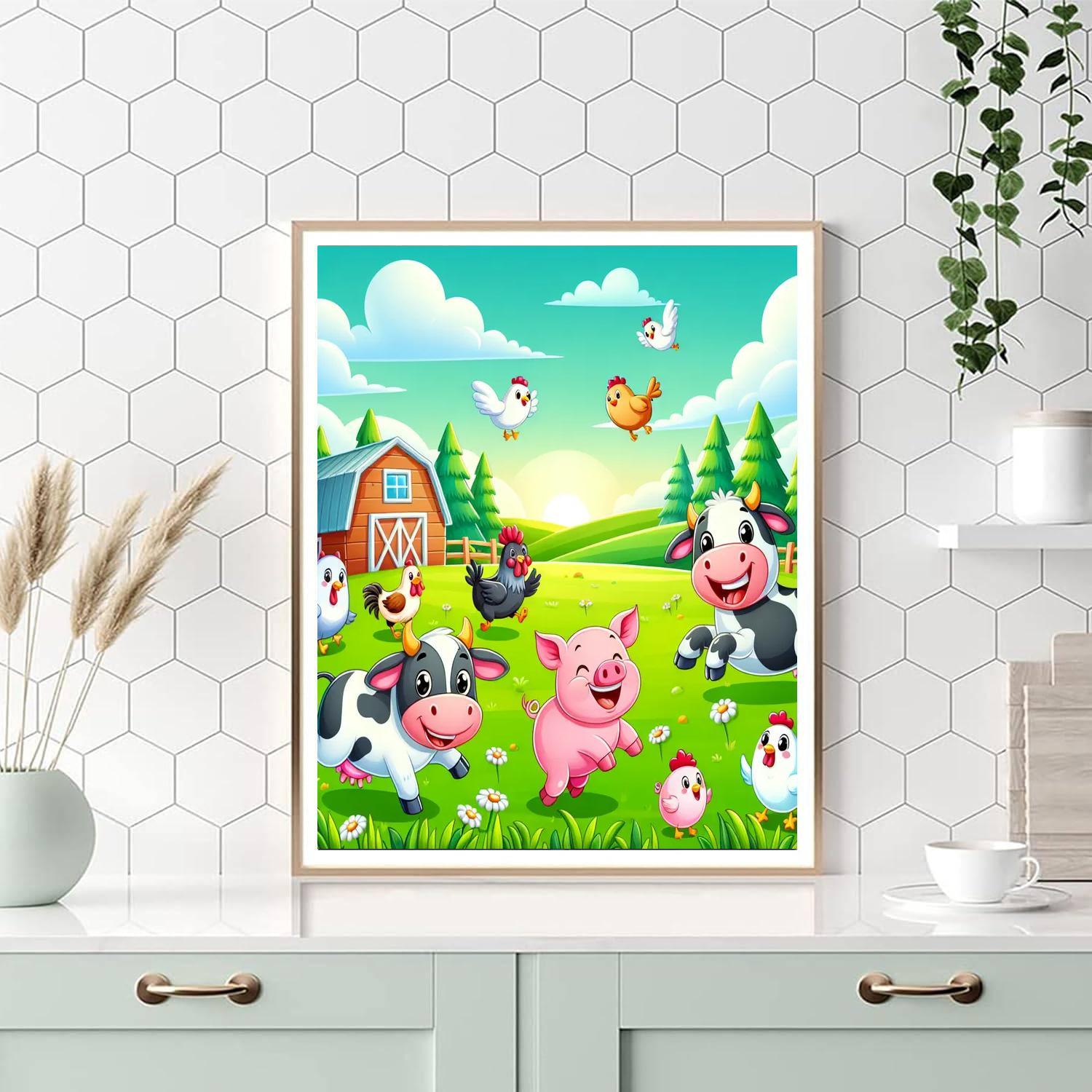 Fluffy Farm Friends Numbered Painting Kits