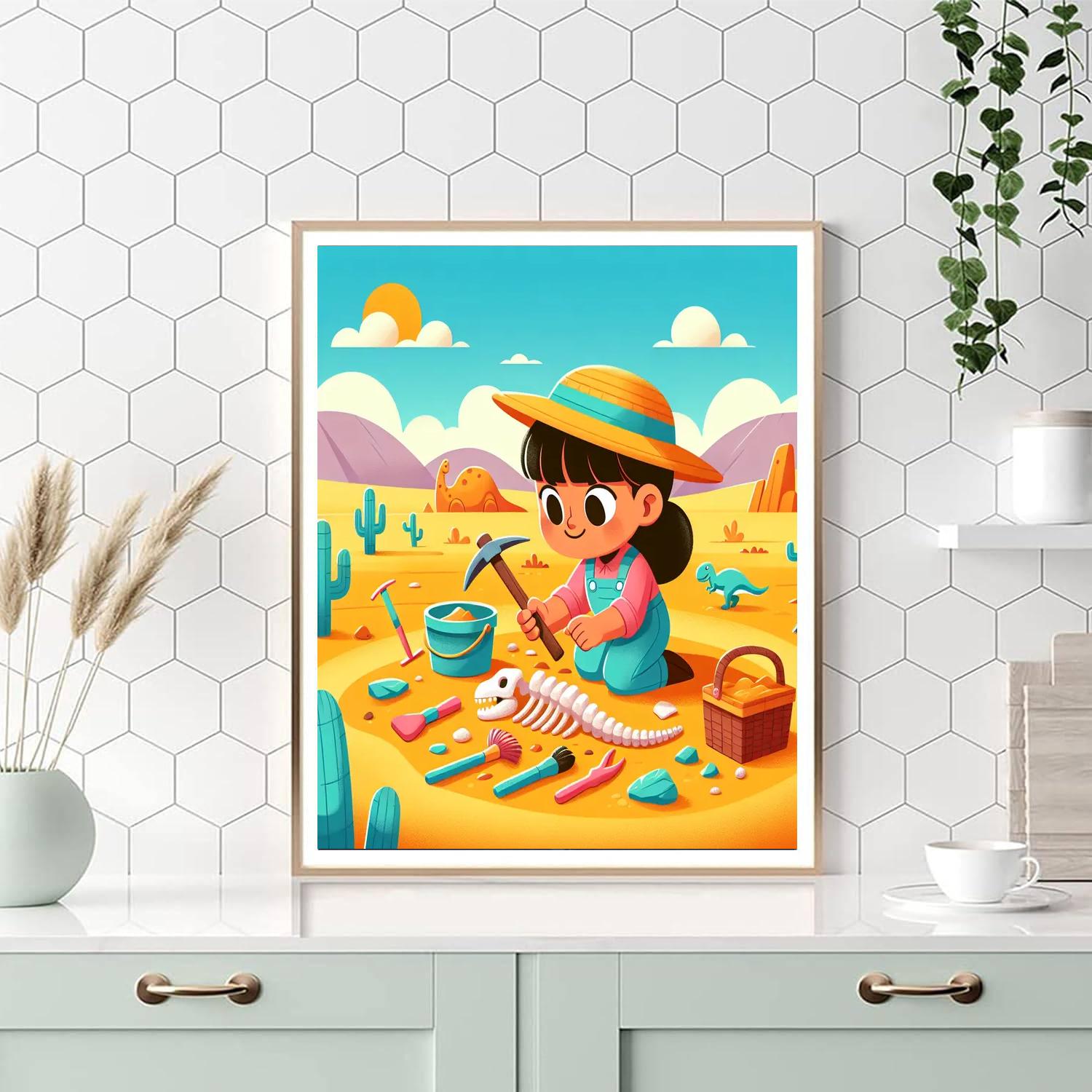 Fossil Hunters Exploration Paint By Numbers Art