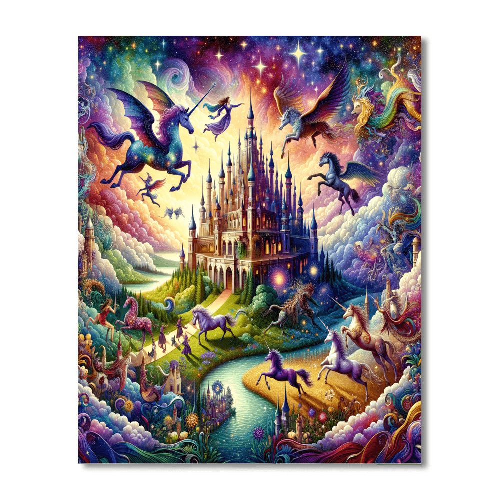 Magical Fantasy Realm Painting Number Kit
