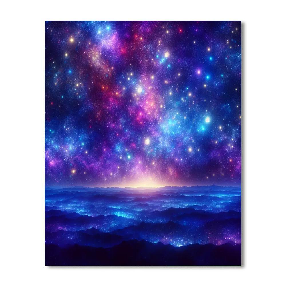 Luminous Night Skies Number Painting