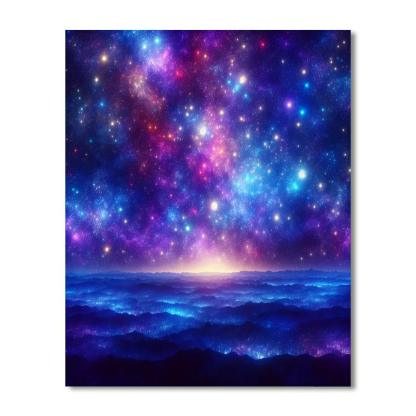 Luminous Night Skies Number Painting