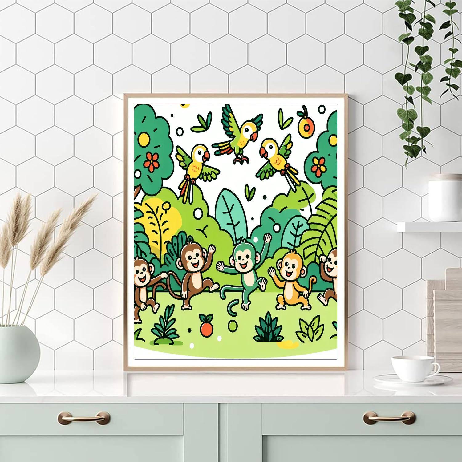 Jungle Jive DIY Paint By Numbers