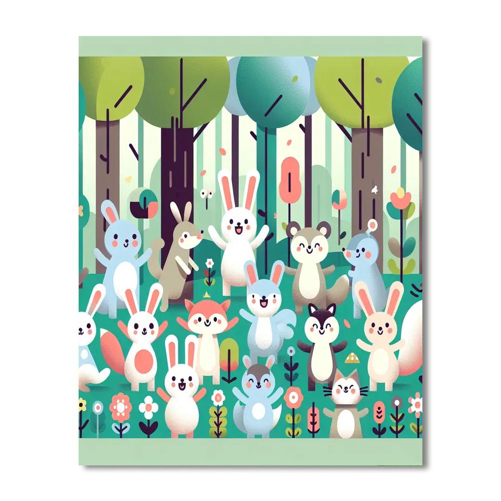 Merry Woodland Celebration Painting By Numbers Kit