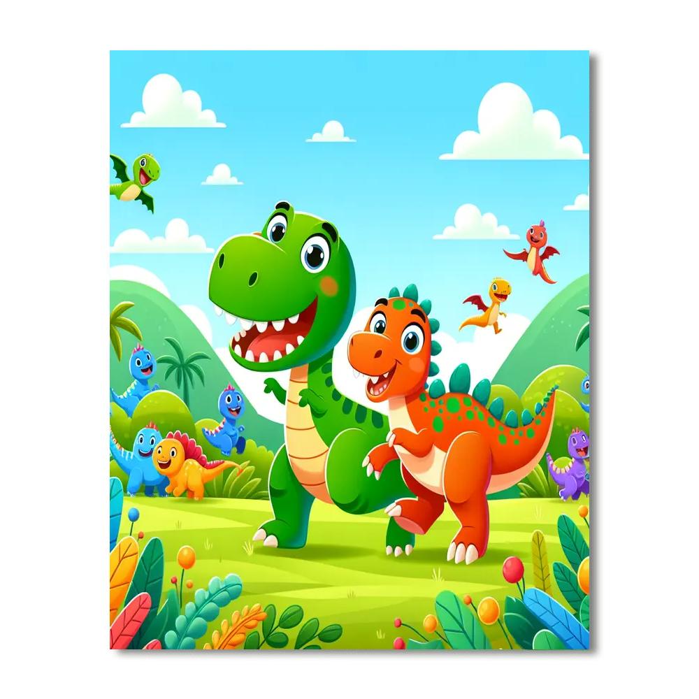 Dino World Explorers DIY Paint By Numbers
