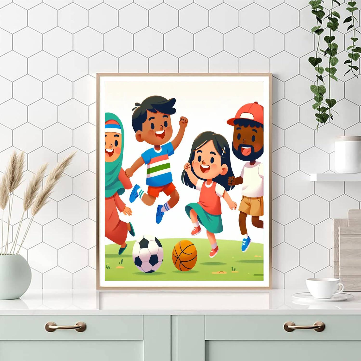 Playful Sports Day Numbered Painting Kits